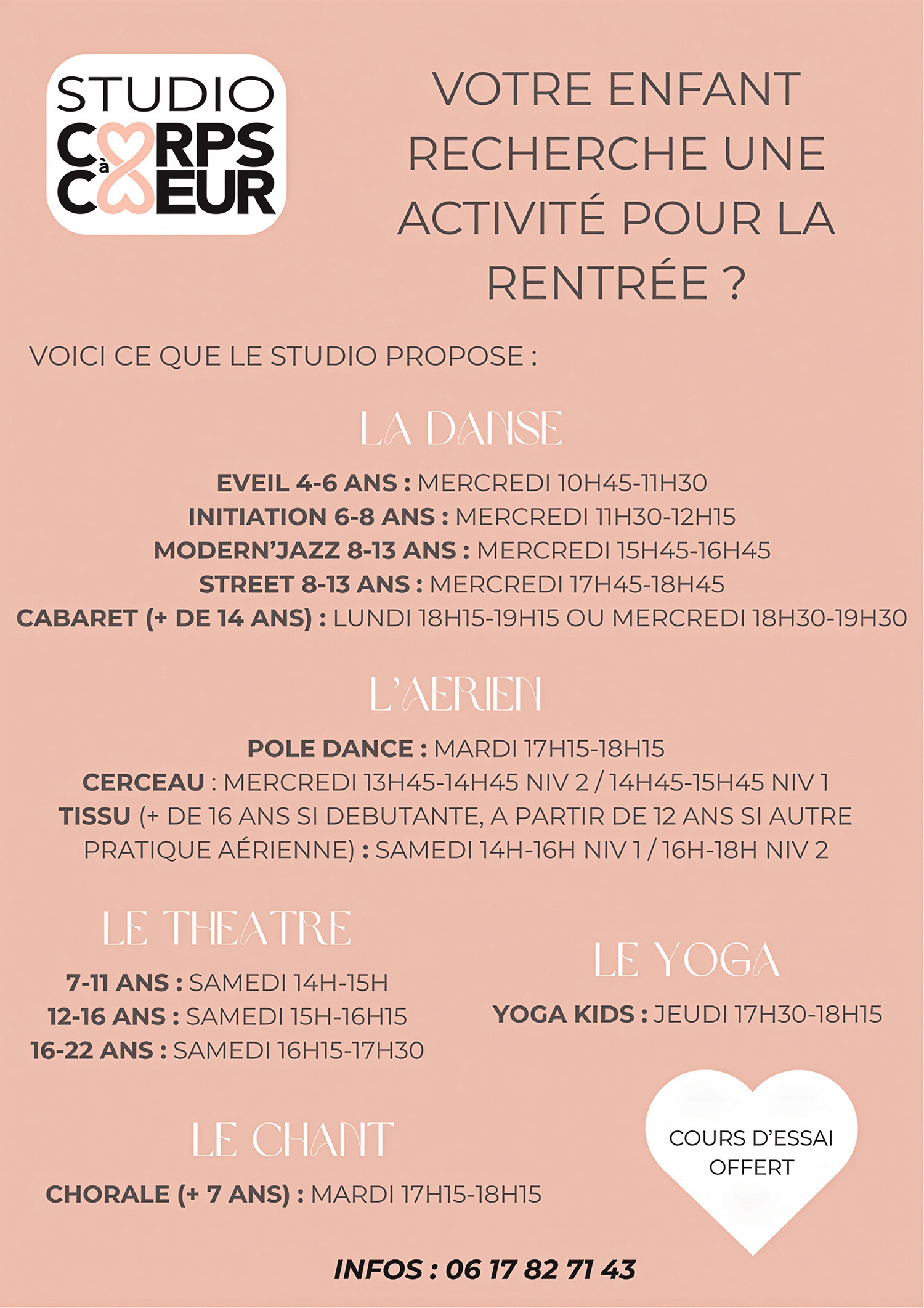 cours de danse pour enfants