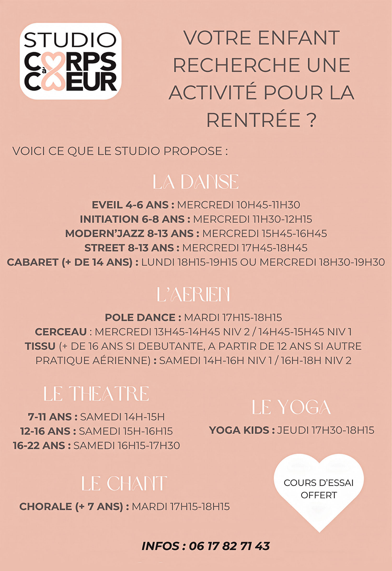 Activités enfants danse